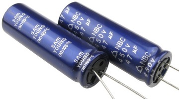 Kondensator elektrolityczny 47uF/450V 105'C SamYoung NBC /4506
