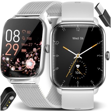 SMARTWATCH ЖЕНСКИЕ ЧАСЫ ПОЛЬСКОЕ МЕНЮ СПОРТ ЧСС ЗВОНКИ SMART WATCH PL