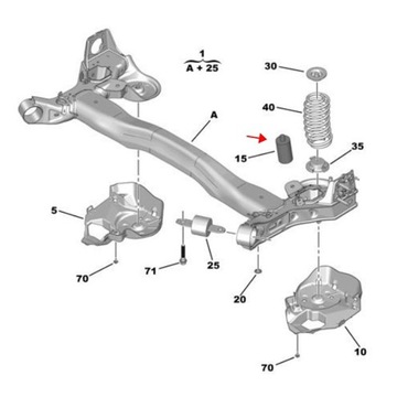 Ограничитель пружины заднего моста 9813587180 Лучше