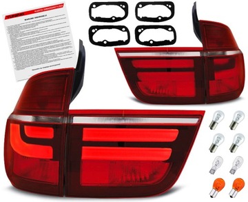BMW X5 II E70 06-10 LAMPY tyl tylne 3D LED NEON