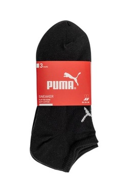 Skarpety PUMA SNEAKER czarne 3pack 35/38 oryginalne skarpetki stopki 3pary