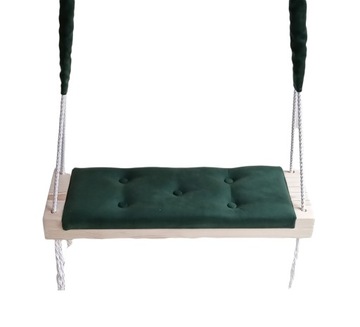 Huśtawka siedzisko dzieci BUTELKOWA ZIELEŃ dom ogród 50CM prezent velvet