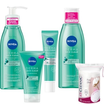 NIVEA Derma Clear Набор для очищения лица Косметичка