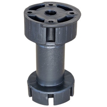 Регулируемая пластиковая мебельная ножка черного цвета H80-120