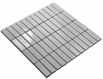Mozaika ceramiczna biała cegła 102 połysk , płytka biała szkliwiona