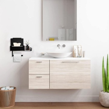 ДЕРЖАТЕЛЬ ДЛЯ ТУАЛЕТНОЙ БУМАГИ 3В1 КОНТЕЙНЕР ДЛЯ САЛФЕТОК ПОЛКА САМОКЛЕЯЩАЯСЯ