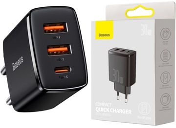 ŁADOWARKA SIECIOWA QUICK CHARGE 30W +KABEL PD QC