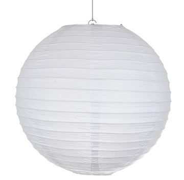 Papierowy KLOSZ ABAŻUR lampion LAMPA 50cm BIAŁY