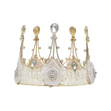 Tiara ślubna Korona Eleganckie dodatki do włosów panny młodej Urok 14,5 cm x 12 cm