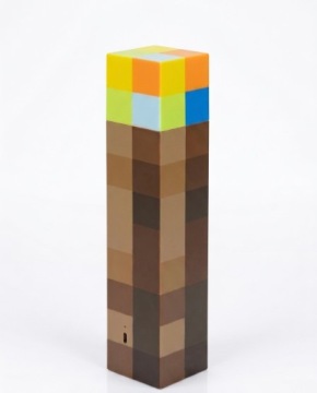 Нічник Minecraft Смолоскип LED 2 в 1 – Акумуляторна, Змінні Кольори
