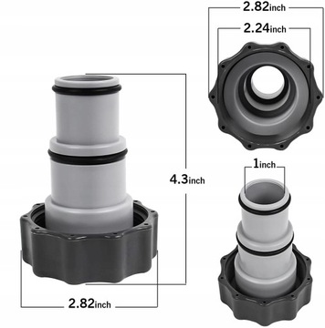 2x ПЕРЕХОДНИК СОЕДИНЕНИЯ ШЛАНГА ДЛЯ НАСОСА ДЛЯ БАССЕЙНА INTEX