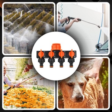 4-ХОДОВОЙ РАСПРЕДЕЛИТЕЛЬ САДОВОЙ ВОДЫ С КЛАПАНАМИ ДЛЯ БЫСТРОГО СОЕДИНЕНИЯ ШЛАНГА 3/4