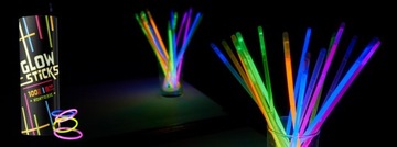 BRANSOLETKI OPASKI FLUORESCENCYJNE ŚWIECĄCE 5 SZTUK PAŁECZKI