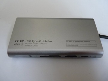 ДОК-концентратор USB-C, HDMI 4K LAN, 12 портов Fitfort UCN 3265