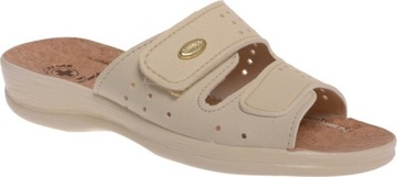 ШЛЕПАНЫ ЖЕНСКИЕ С ХОНИЯМИ, НАКРЕПЛЕНИЯМИ, бежевый 36