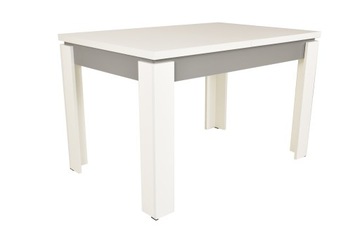 Stół 80x120/160 rozkładany laminat BIAŁY szary