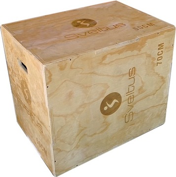 Skrzynia plyometryczna drewniana Sveltus plyobox drewniany 3 w 1 70 cm