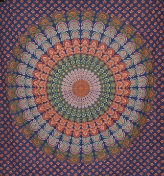 Indyjska NARZUTA XXL kapa orient MANDALA bawełna