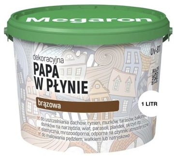 Papa w płynie Megaron BRĄZOWY 1 l + pędzel GRATIS (opakowanie zastępcze)