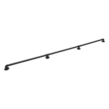 Czarna metalowa poręcz schodów 2.44M