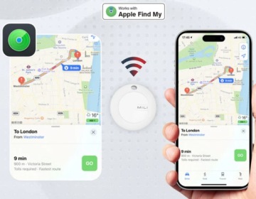 GPS-локатор MiLi MiTag + черный чехол также подходит для AirTag