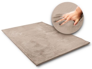 Dywan RABBIT taupe 180x260 pluszowy miękki