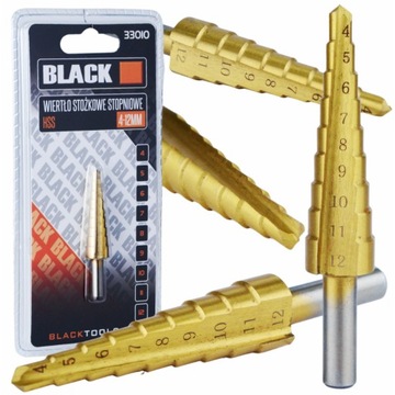 WIERTŁO STOŻKOWE STOPNIOWE 4-12mm ( 33010)
