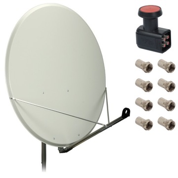 Antena satelitarna 100cm FAMAVAL Konwerter QUAD ZŁ