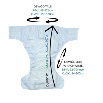 Многоразовые подгузники для взрослых - AUTA Pupus S/M/L