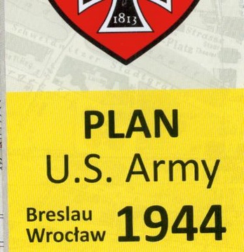 BRESLAU WROCŁAW PLAN U.S. ARMY 1944 1 : 16 000 SPIS ULIC TRAMWAJE REPRINT