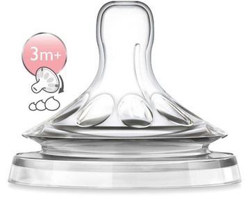 AVENT NATURAL Соска для бутылочки 3м + THREE FLOW 2x