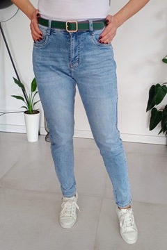 MS7 FASHIONABLE M.SARA Джинсы-бойфренды Mom Fit С ПОЯСОМ L/40