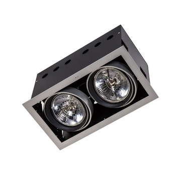 Oprawa sufitowa Arlo downlight 2x50W G53 srebrna