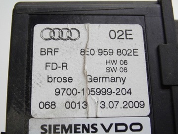 MOTOREK OKNO 8E0959802E AUDI A4 B7 SEAT EXEO 3R PRAVÝ ZADNÍ ORIGINÁLNÍ