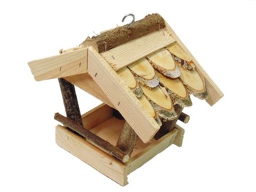 KARMNIK DLA PTAKÓW - DREWNIANY, EKOLOGICZNY 24 cm