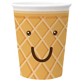 Kubeczki papierowe Ice Cream 250ml, 8szt., PAW