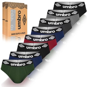 Umbro Slipy Majtki Męskie Bawełniane Zestaw BM206 8 sztuk Rozmiar XXL