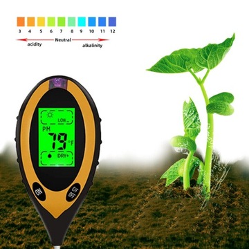 ИЗМЕРИТЕЛЬ ВЛАЖНОСТИ РАСТЕНИЙ, ДАТЧИК ВЛАЖНОСТИ ПОЧВЫ, ТЕСТЕР ПОЧВЫ 4 В 1