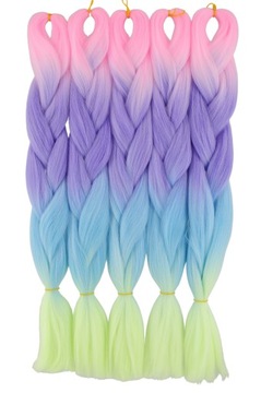 WŁOSY SYNTETYCZNE PROSTE KOLOROWE WARKOCZE 4K.026