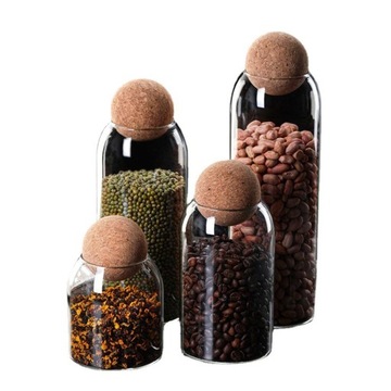 Прозрачная стеклянная пробка для хранения заказов.