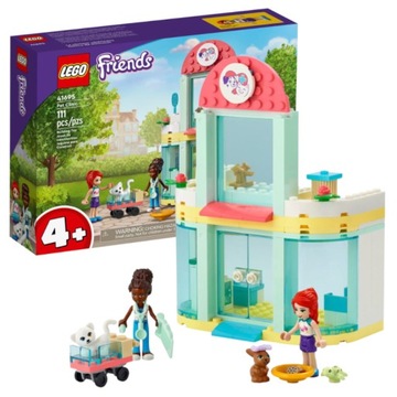 LEGO FRIENDS ZESTAW KLINIKA DLA ZWIERZĄT FIGURKI DODATKI 41695 4+ 111 EL.