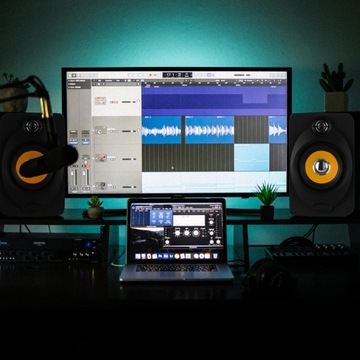 Активные STUDIO мониторы 2x40 Вт 4 дюйма USB MP3 BT