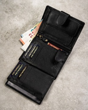 Мужской кожаный кошелек PETERSON RFID в подарок