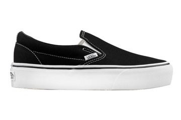 Buty damskie trampki niskie VANS CLASSIC SLIM ON wsuwane czarne r 40,5