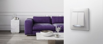 OSPEL SZAFIR Лестничный выключатель, с подсветкой, белый