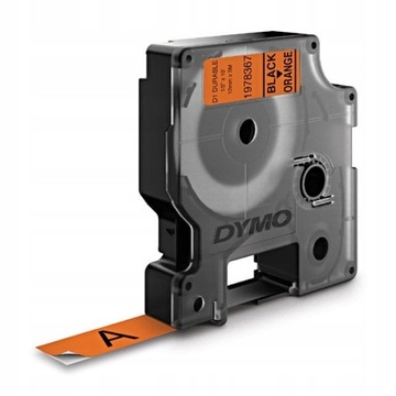 DYMO TAŚMA D1 DURABLE 1978367 12mmX3 Black on Orange VINYL