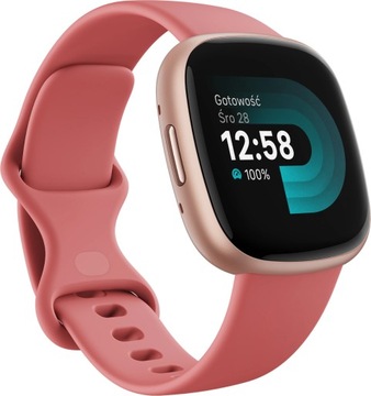 Fitbit Versa 4, inteligentny zegarek, różowy