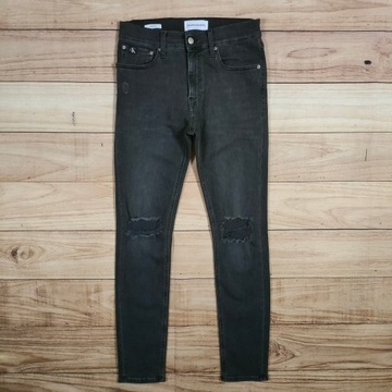 CALVIN KLEIN JEANS Spodnie Jeans Super Skinny Damskie r. 30/30