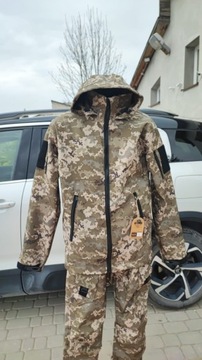 Весенний охотничий комплект Куртка BARS + брюки Softshell MORO/ Duspo PIXEL