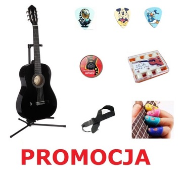 GITARA KLASYCZNA 3/4 STROIK + NAKŁADKI NA PALCE!